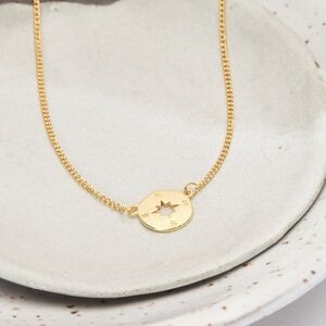 Dear Ava Gold Compass Necklace